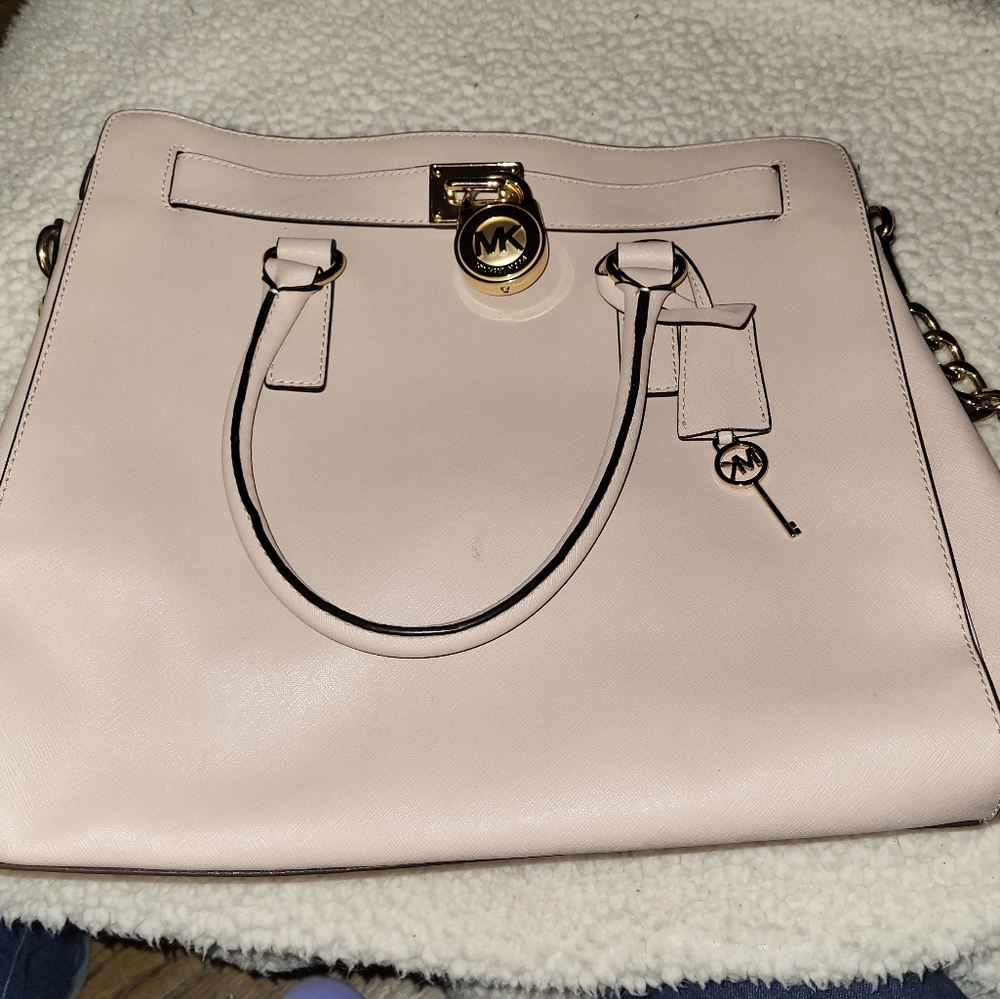 Michael Kors Large Hamilton satchel in ballet pink